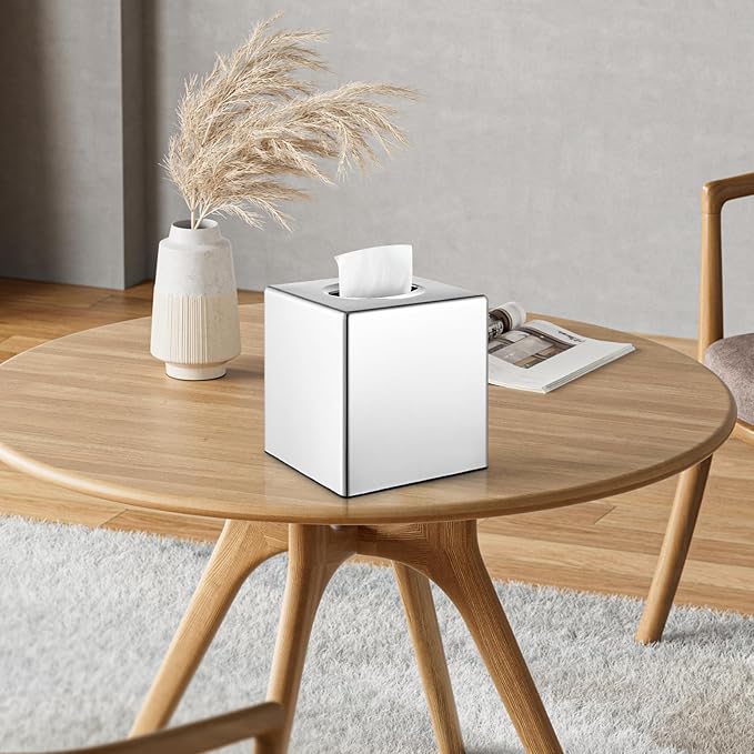 Tissue Box Cover, Square Facial Tissue Holder Storage - Image 2