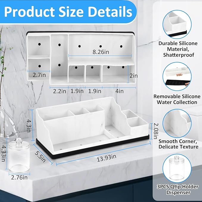 Bathroom Counter Organizer, Toothbrush and Toothpaste Holder - Image 4