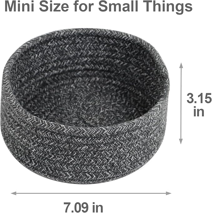 Small Basket, Rope Baskets for Gifts, Cute Mini Tiny Baskets for Organizing - Image 4