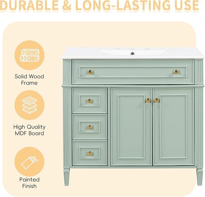 Harper & Bright Designs 36" Bathroom Vanity - Image 7