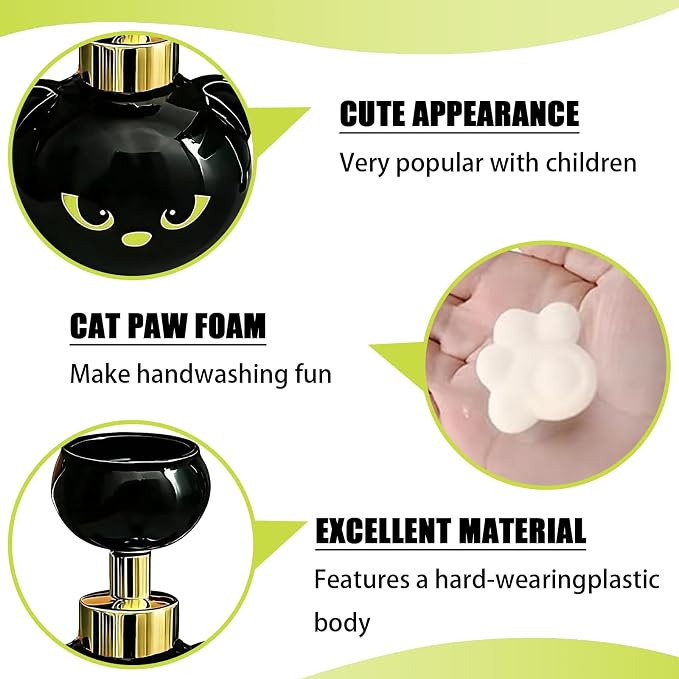 Cute Cat Paw Foam Soap Dispenser, Refillable Eco-Friendly Hand Soap Dispenser - Image 3