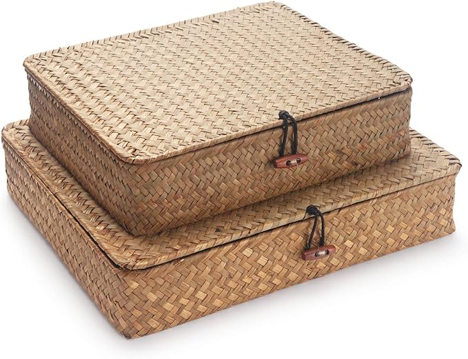 Seagrass Storage Basket Box by DECRAFTS