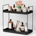 Forbena Black Bathroom Counter Organizer, Tiered Bathroom Organizer Countertop by Forbena