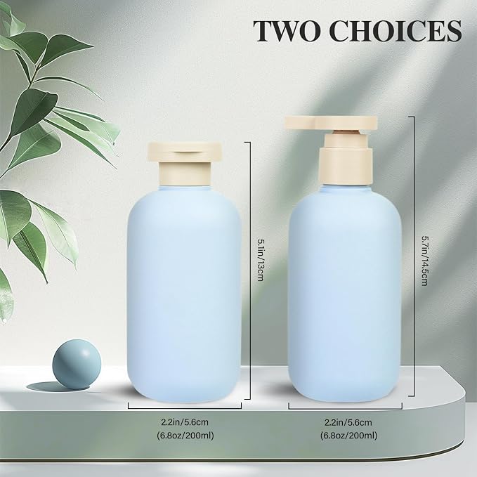 6.8oz Refillable Shampoo and Conditioner Bottles - Image 2