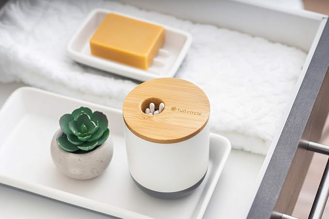 Full Circle Pick Me Up Cotton Swab and Q-Tip Canister - Image 6