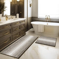 BSICPRO Bathroom Rugs and Mats Sets, 2 Piece Thick Absorbent Chenille Bath Mat by BSICPRO