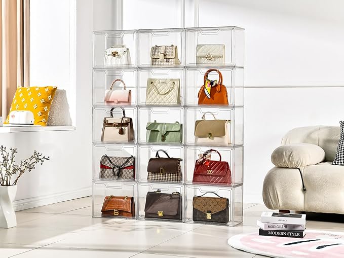 Purse Organizer for Closet, Purse Storage Box - Image 4