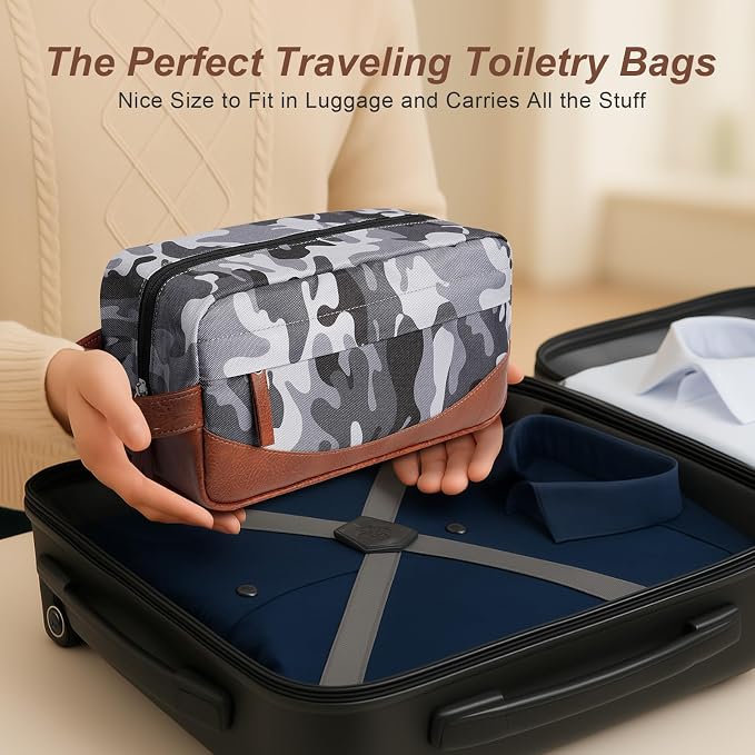 Travel Toiletry Bag for Men, Hanging Toiletry Organizer, Water Resistant - Image 6