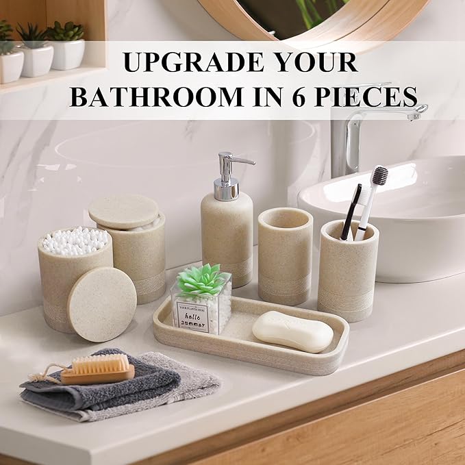 6-Piece Bathroom Accessories Set, Bathroom Accessory Set - Image 4