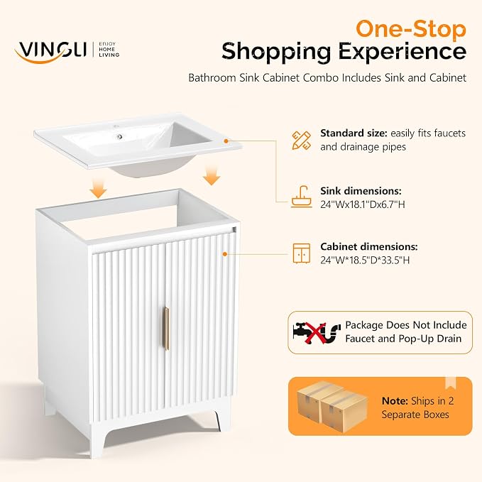 VINGLI 24 Inch Bathroom Vanity - Image 9