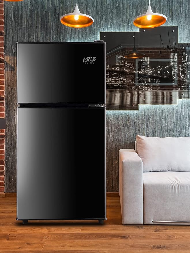 Mini Fridge With Freezer, 3.5 Cu. Ft Compact Refrigerator With 2 Doors - Image 2