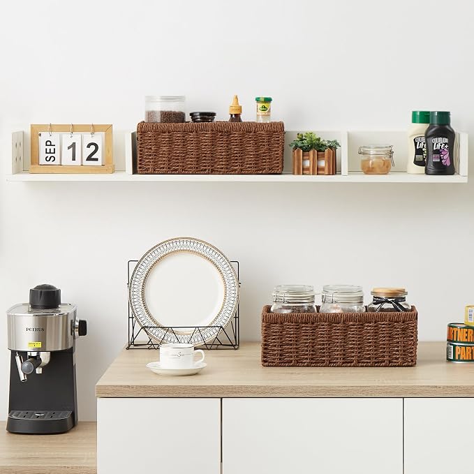 Vagusicc Wicker Storage Basket, Paper Rope Wicker Baskets - Image 4