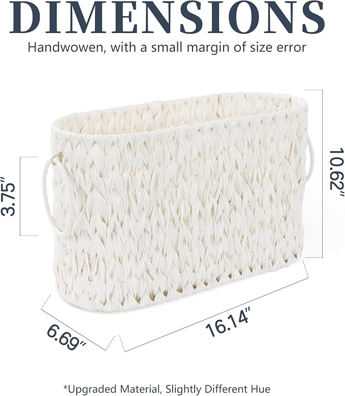 Toilet Paper Basket, Boho Decorative Toilet Paper Storage, Large Wicker Basket - Image 3