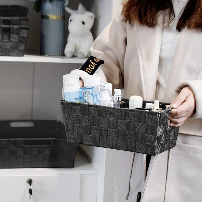 Storage Baskets for Organizing, Woven Organizer Baskets for Shelves, Small - Image 6