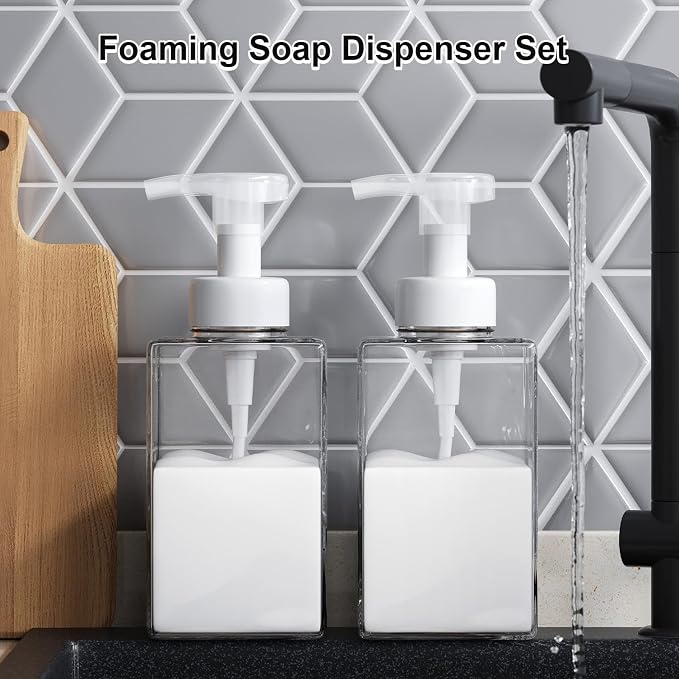 Foaming Soap Dispenser for Bathroom & Kitchen 15 Oz, Refillable Foam Hand Soap - Image 7