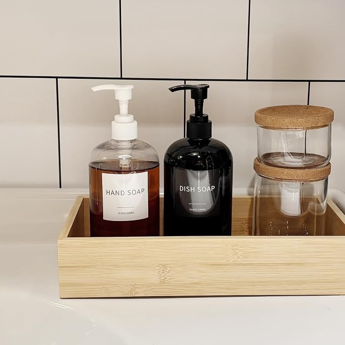 Soap Dispenser with Waterproof Labels, Thickened Plastic Hand Soap Dispenser - Image 6