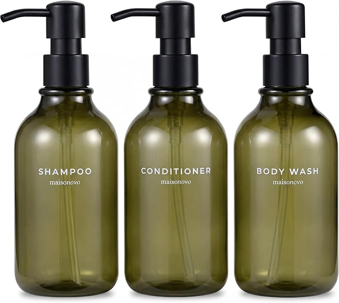 MaisoNovo Refillable Shampoo and Conditioner Bottles by MaisoNovo-TheArtofSustainableLiving