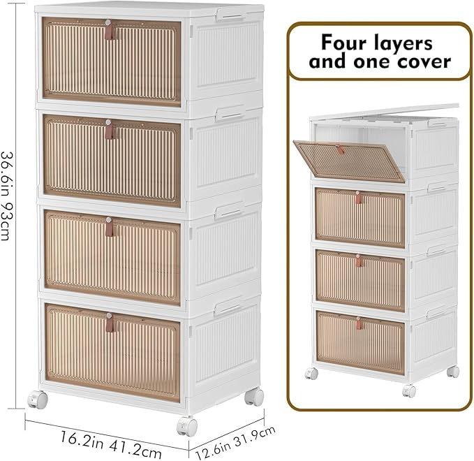 4 Tier Plastic Storage Bins - Image 3