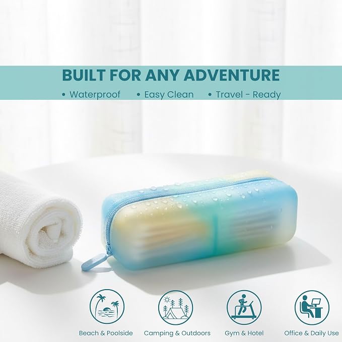 Cotton Pad Swab Travel Case – 2-in-1 Portable Waterproof Qtips Dispenser - Image 3
