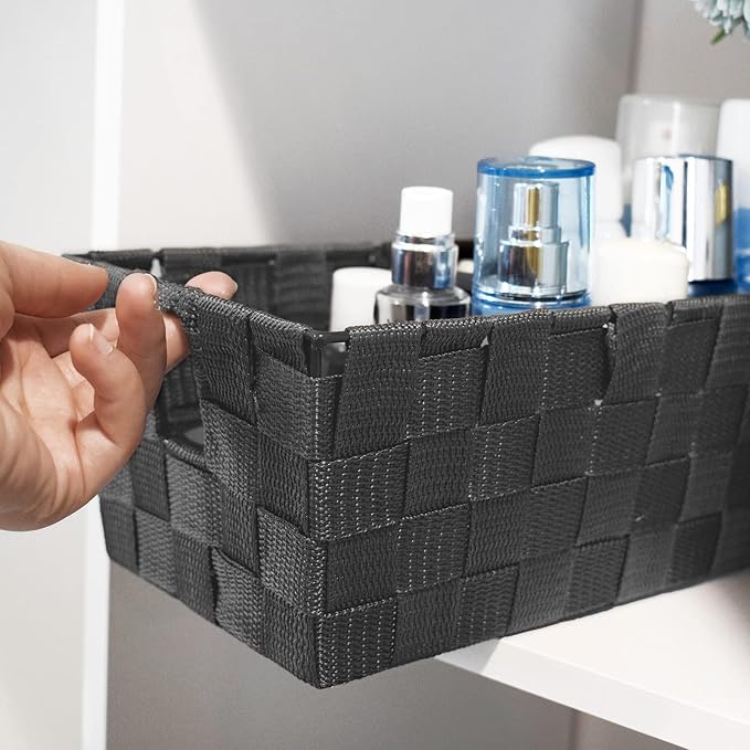homyfort Woven Shelf Storage Tote Basket Bins Container, Storage Boxes Cube - Image 4