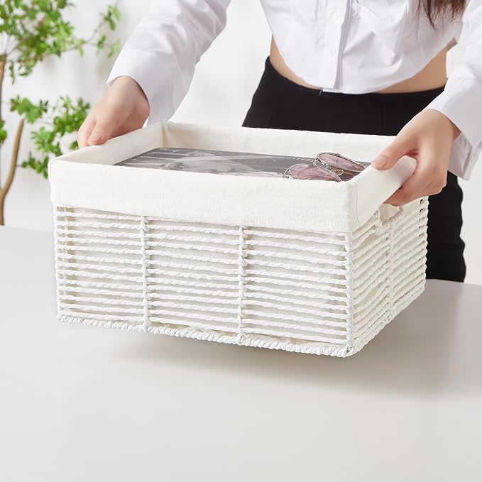 Vagusicc Wicker Storage Basket, 6 Pack Baskets - Image 3