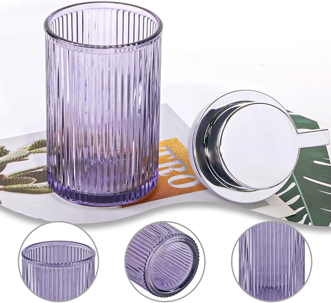 Foaming Soap Dispenser, 12 Oz Purple Glass Foam Hand Soap Dispenser, Refillable - Image 4