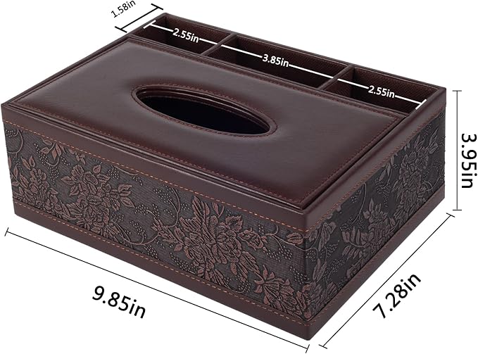 Multifunction PU Leather Tissue Box Holder/Cover Rectangular Upgrade Large Size - Image 3