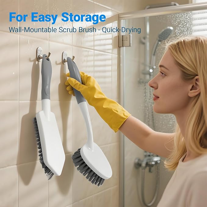 2 Pack Heavy Duty Scrub Brush Set - Image 7