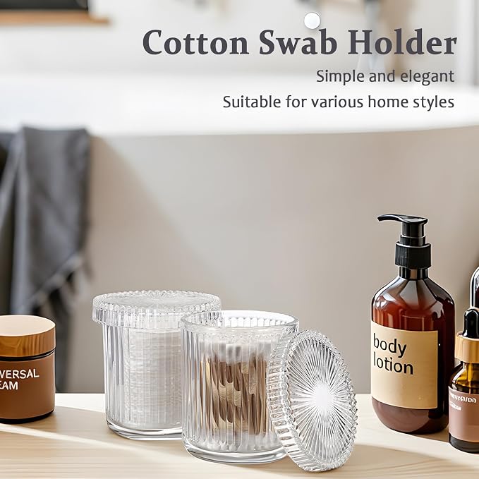 Hipiwe Glass Qtip Holder Dispenser - Image 8