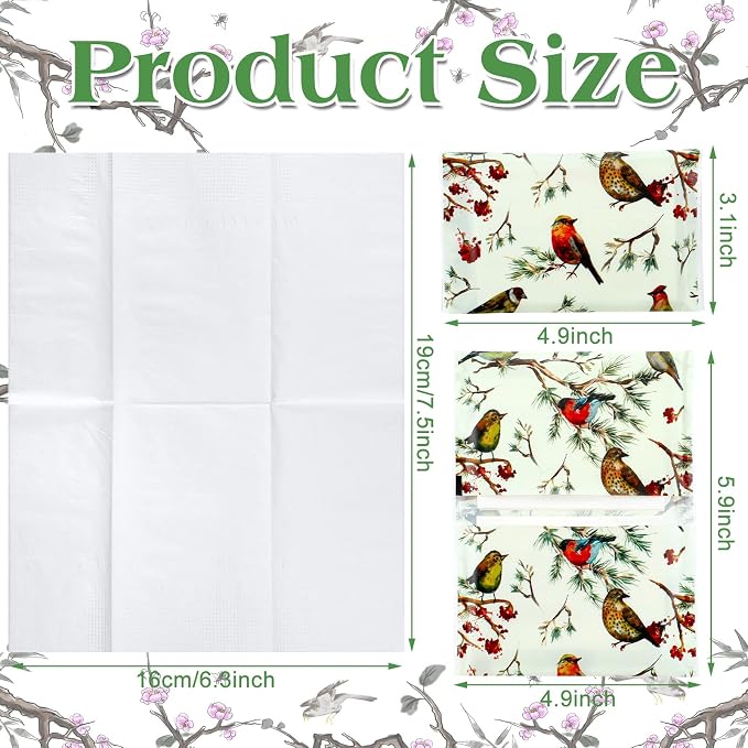 Geyee 50 Packs Tissue Travel Size Facial Paper Napkins Travel Packs Disposable - Image 2