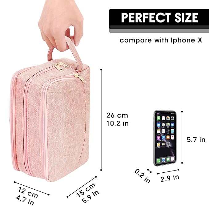 Toiletry Bag for Men Hanging Dopp Kit Water Resistant Shaving Bag Small - Image 2