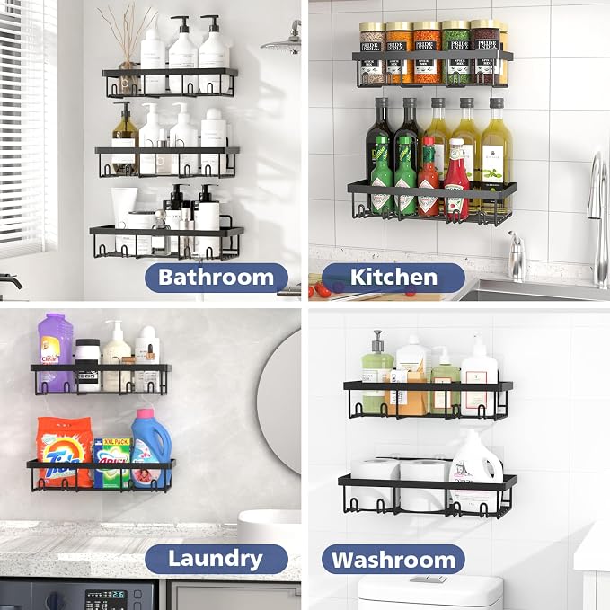 5 Pack Shower Caddy Organizer Rack Shelf - Image 9