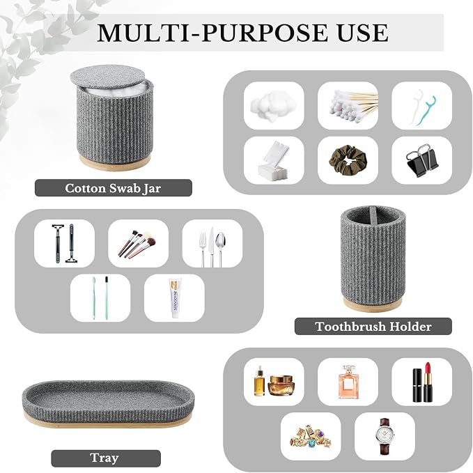7PCS Bathroom Accessories Set, - Image 5