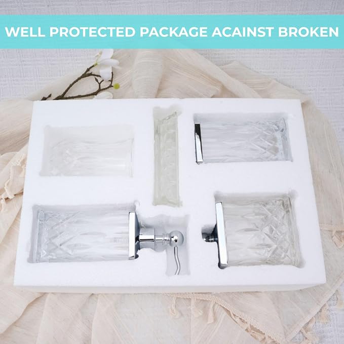 Bathroom Accessories Set, Complete Lotion Soap Dispenser, Toothbrush Holder - Image 6
