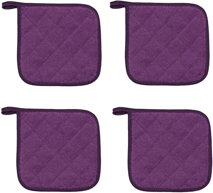 Cotton Pot Holders Cotton Made Machine Washable Heat Resistant Everyday Kitchen - Image 2