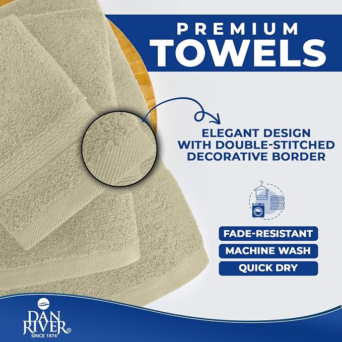 DAN RIVER 8 PC Luxury Bath Towels - Image 6
