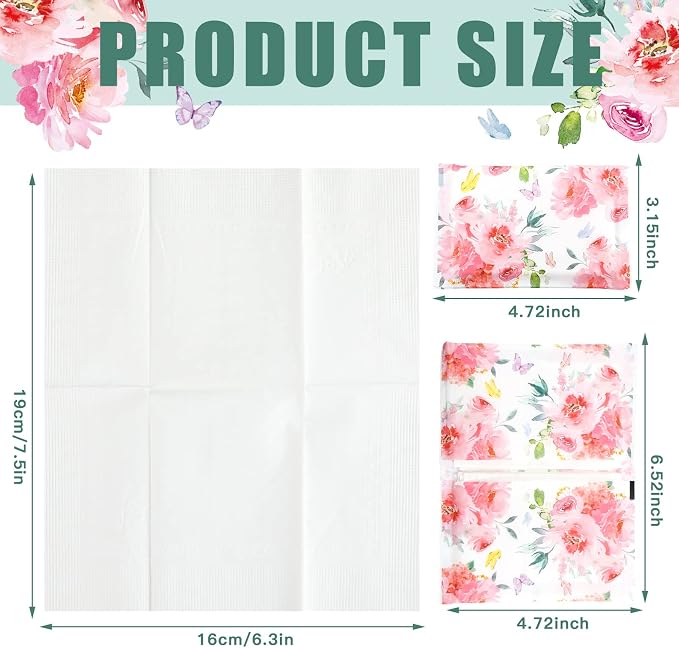 Geyee 50 Packs Tissue Travel Size Facial Paper Napkins Travel Packs Disposable - Image 2