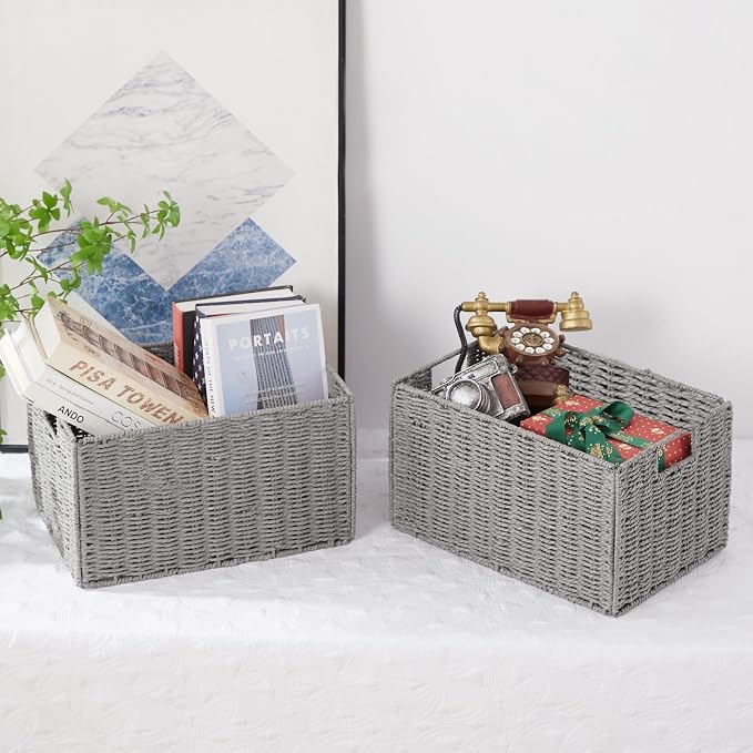 Vagusicc Wicker Storage Basket, Small Storage Baskets - Image 4
