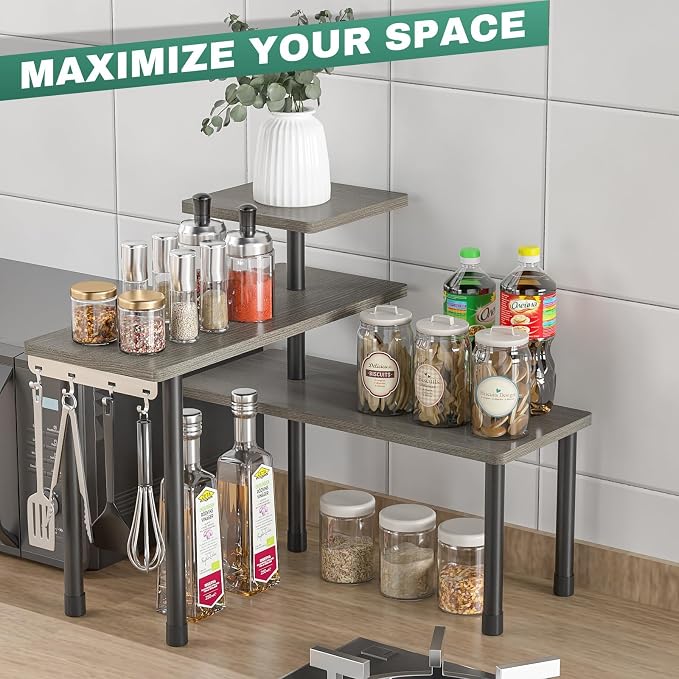 ZHWS Kitchen Countertop Organizer, Bathroom Counter Organizer, Adjustable 3 - Image 6