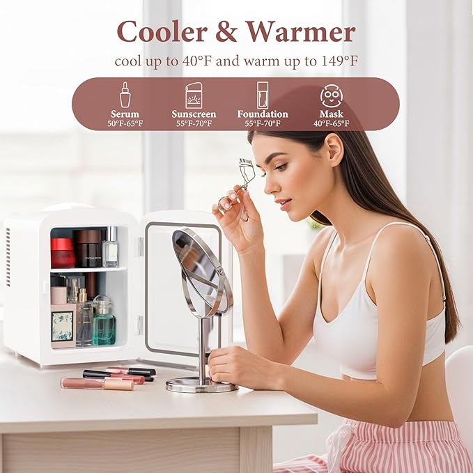 Xbeauty Mini Fridge, 4L Portable Small Refrigerator - Image 3