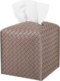Tissue Box Cover PU Leather Tissue Holder Square Facial Tissue Case Facial by zoocatia