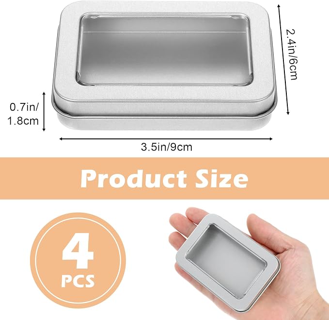 4Pcs Travel Cotton Swab Holder, Portable Floss Pick Holder, Metal Cotton Ball - Image 2