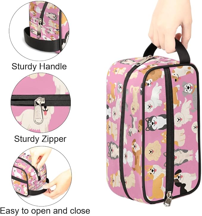 Cartoon Cute Dogs Pattern Kids Toiletry Bag - Image 4