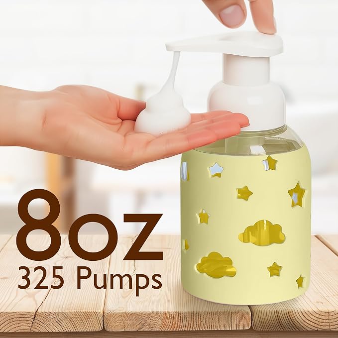 SoCal Suds & Company Foaming Hand Soap Dispenser Glass, Liquid Soap Pump - Image 6