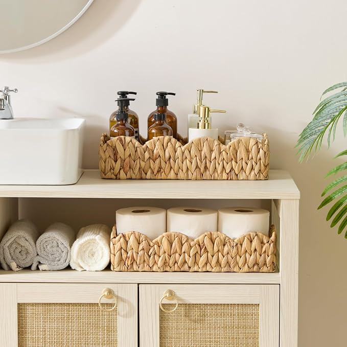 YANGQIHOME Toilet Paper Basket, Water Hyacinth Toilet Tank Basket - Image 6