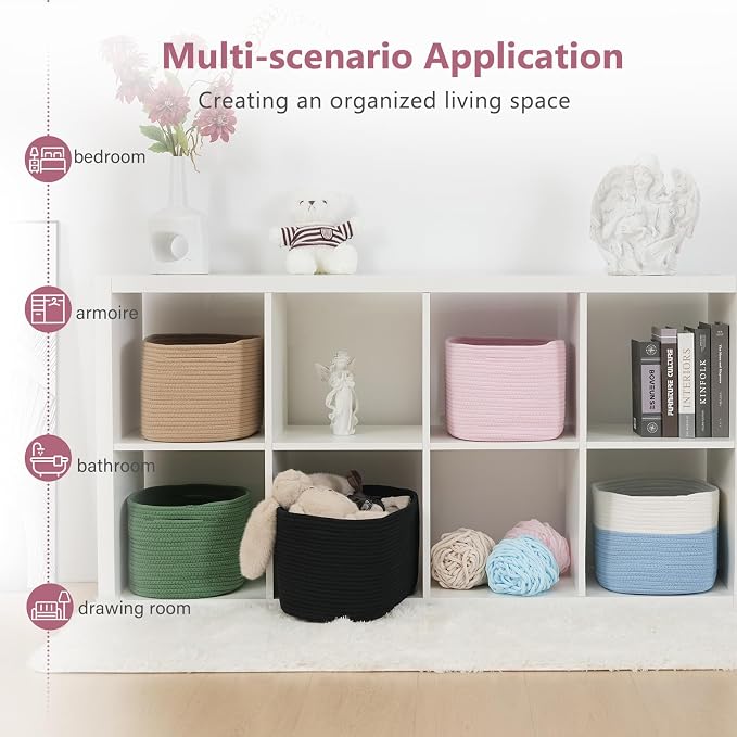 Cotton Rope Storage Basket, Woven Basket - Image 6