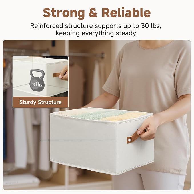StorageWorks Closet Organizers and Storage Bins, Foldable Shelf Baskets - Image 6