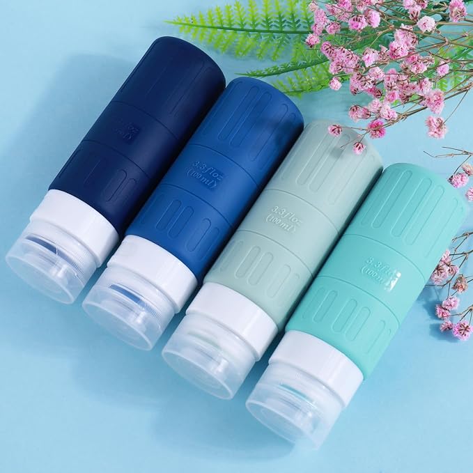 GLAMFIELDS Travel Bottles for Toiletries, TSA Approved 3.3oz Size LeakProof - Image 4