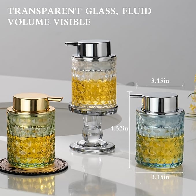 Hand Soap Dispenser Glass, Refillable Liquid Dispenser - Image 6