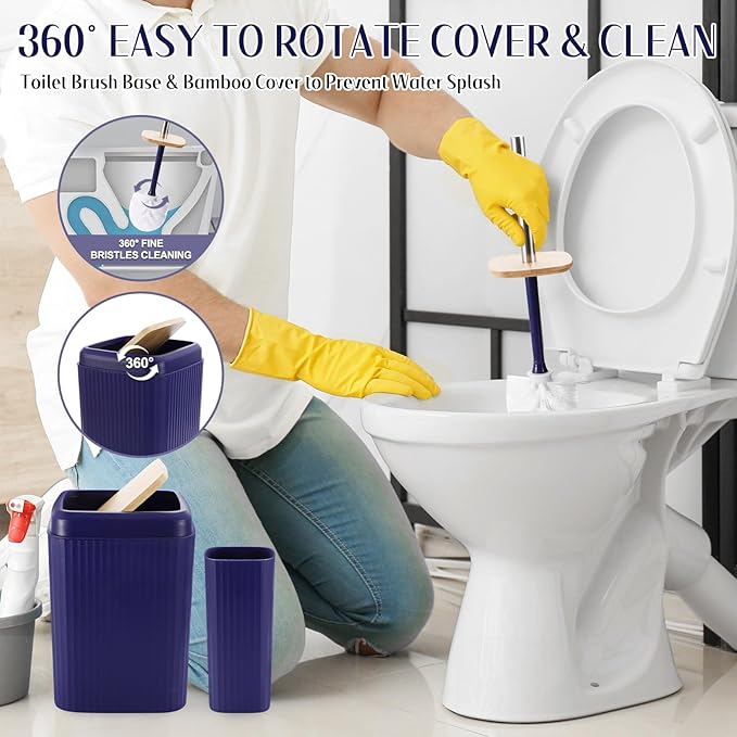Navy Blue Bathroom Accessories Set 17PCS Bathroom Set - Image 4